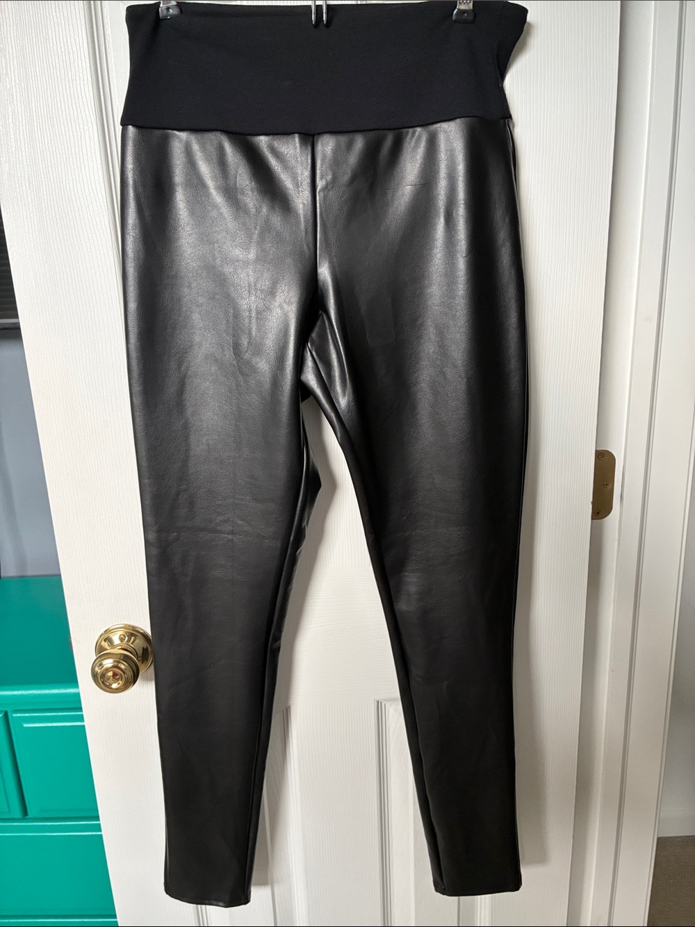 SPANX Black Faux Leather Leggings - ASSETS by SPANX